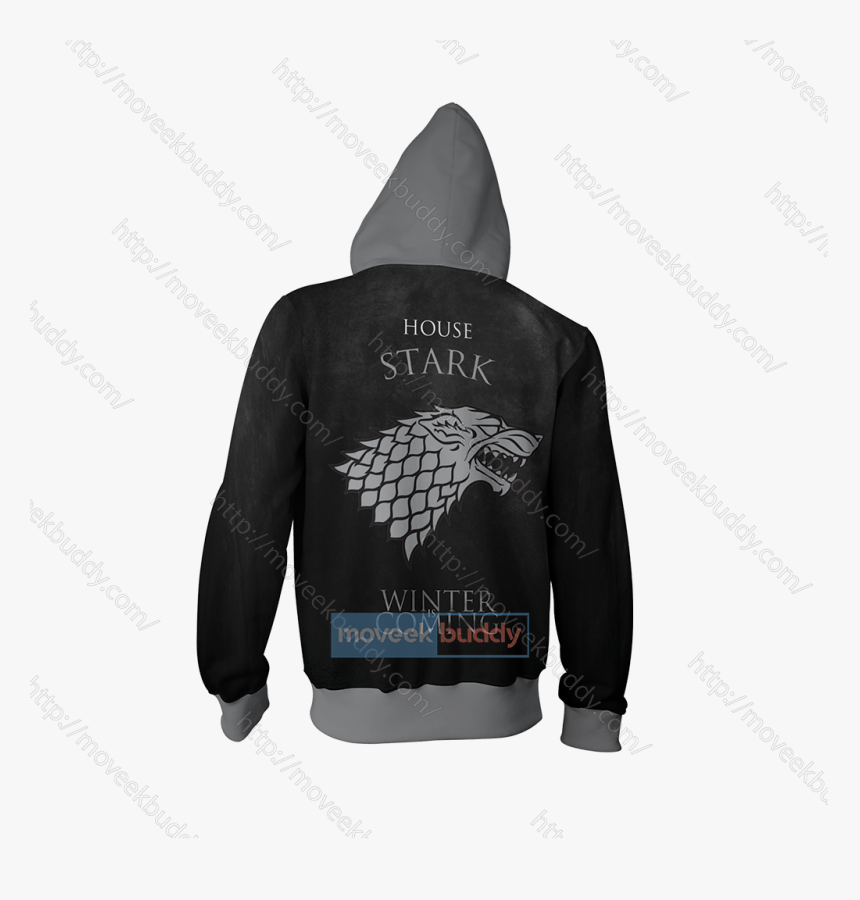 House Stark Game Of Thrones Winter Is Coming New Look - Hoodie, HD Png Download, Free Download