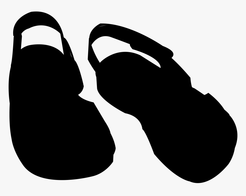 Shoe Clip Art Flip-flops Product Design Silhouette - Flip-flops, HD Png Download, Free Download