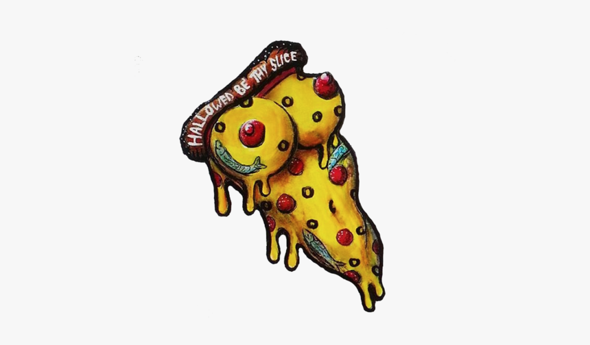 Pizza Tits Sticker - Pizza And Boobs Sticker, HD Png Download, Free Download