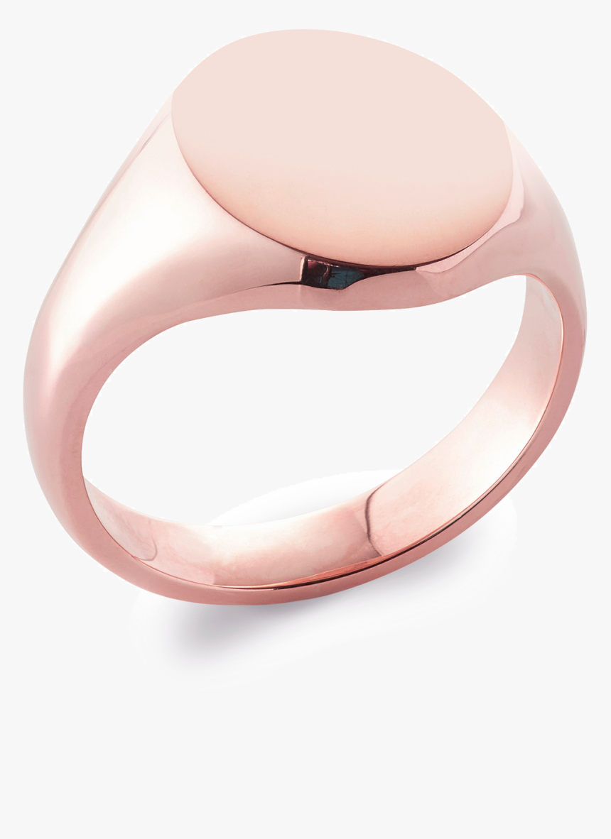 18ct Rose Gold Signet Ring, Oxford Oval - Body Jewelry, HD Png Download, Free Download