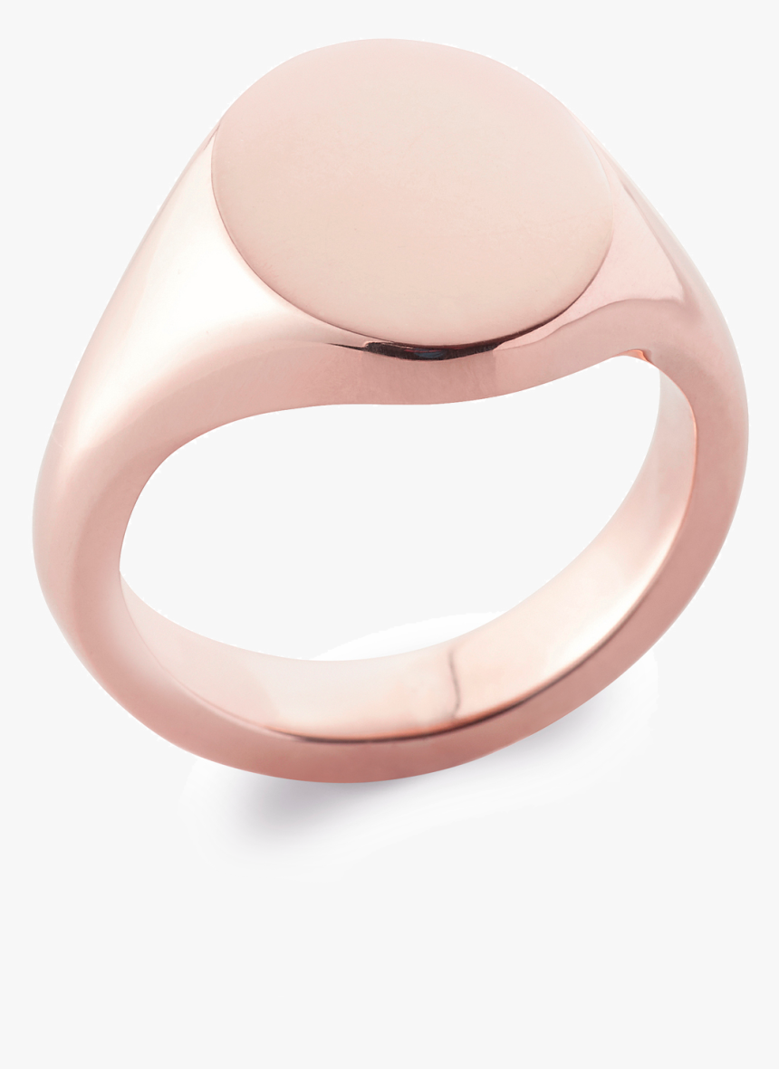 18ct Rose Gold Signet Ring, Oxford Oval, HD Png Download, Free Download