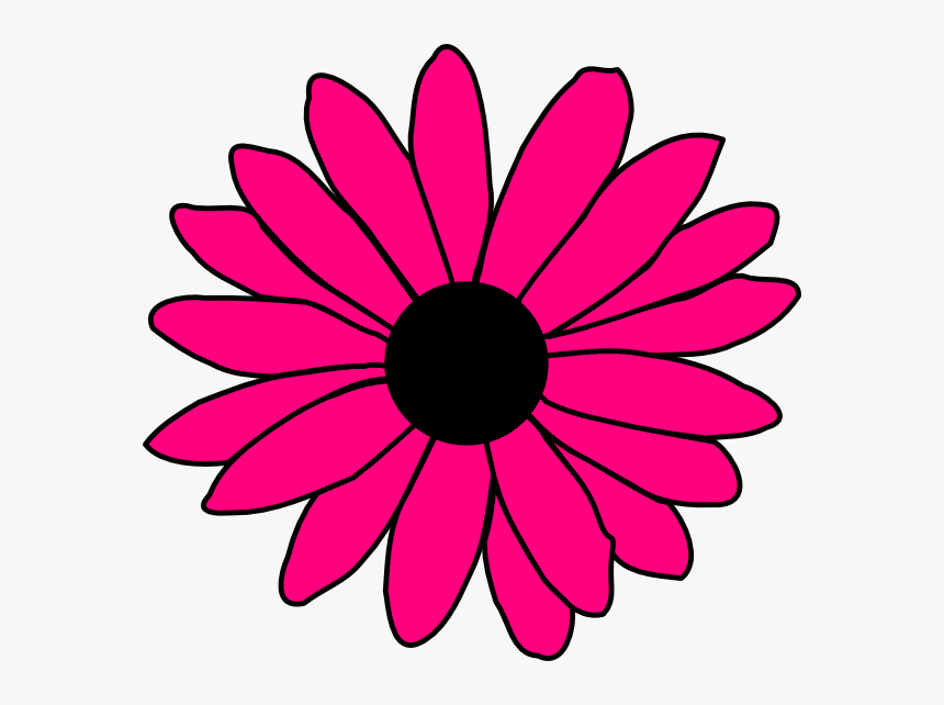 Clip Art Hot Clip Art At - Black And White Daisy Vector, HD Png Download, Free Download