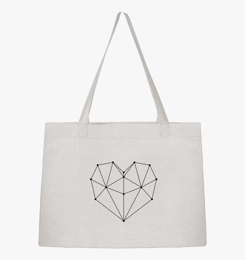 Shopping Tote Bag Stanley Stella Geometric Heart By - Tote Bag, HD Png Download, Free Download