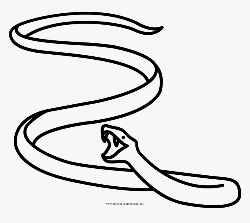 Black Mamba Coloring Page - Line Art, HD Png Download, Free Download