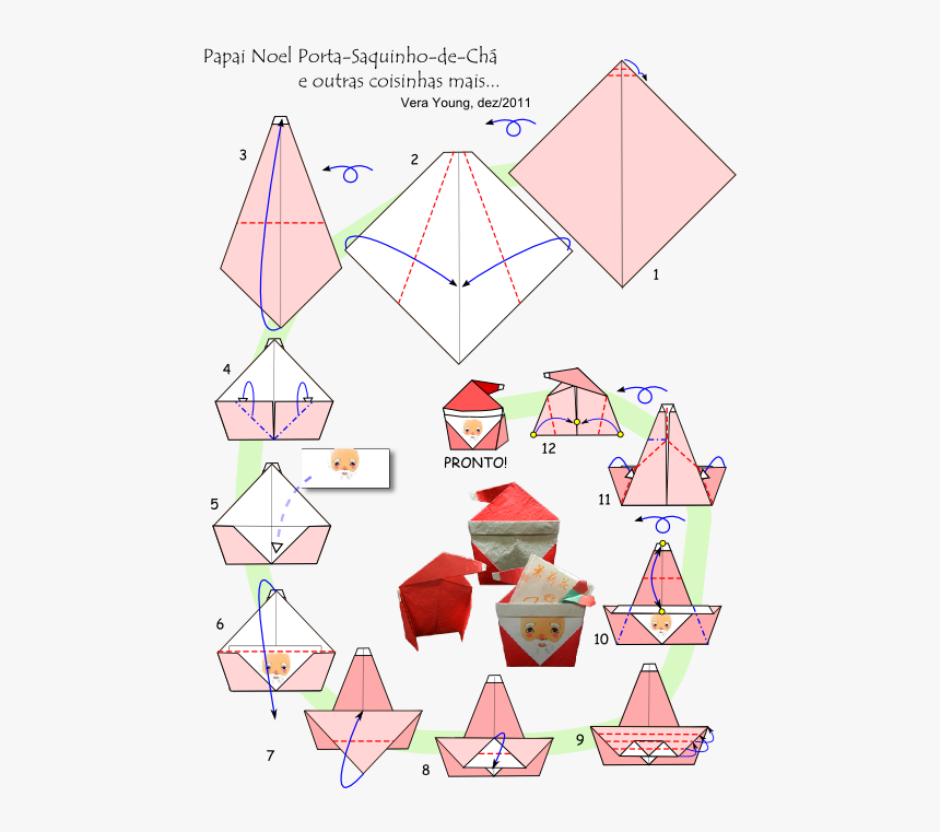 Origami Diagrama Papai Noel, HD Png Download, Free Download