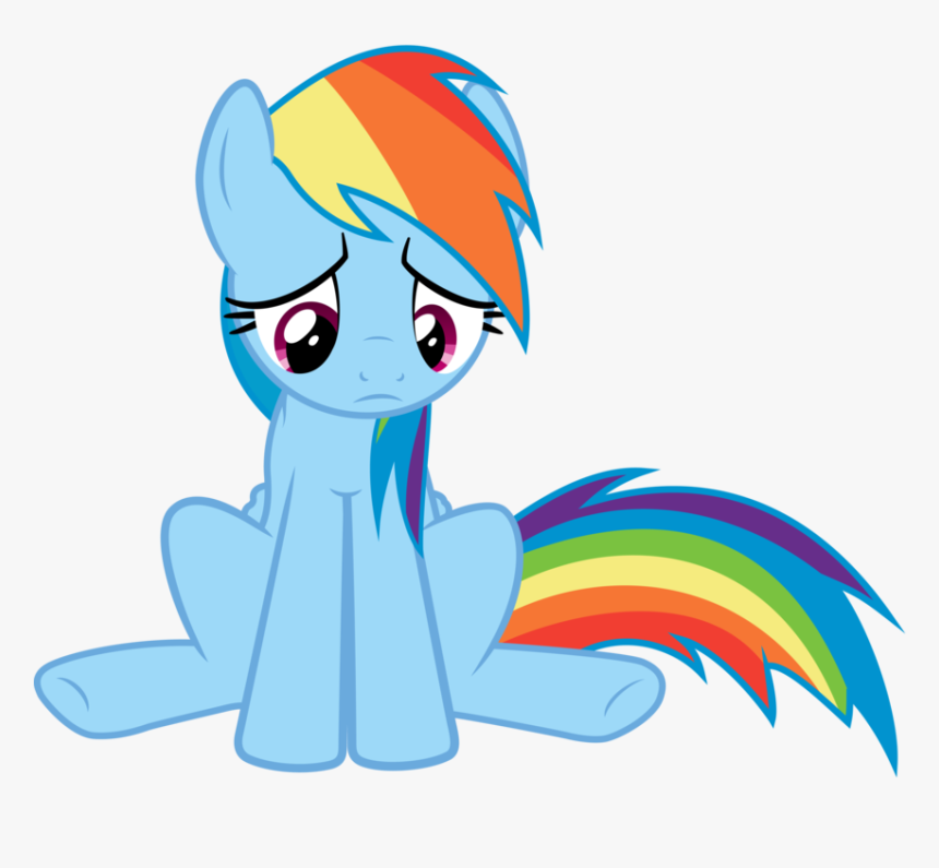 Unicorn Vector Rainbow - Sad Rainbow Dash Png, Transparent Png, Free Download