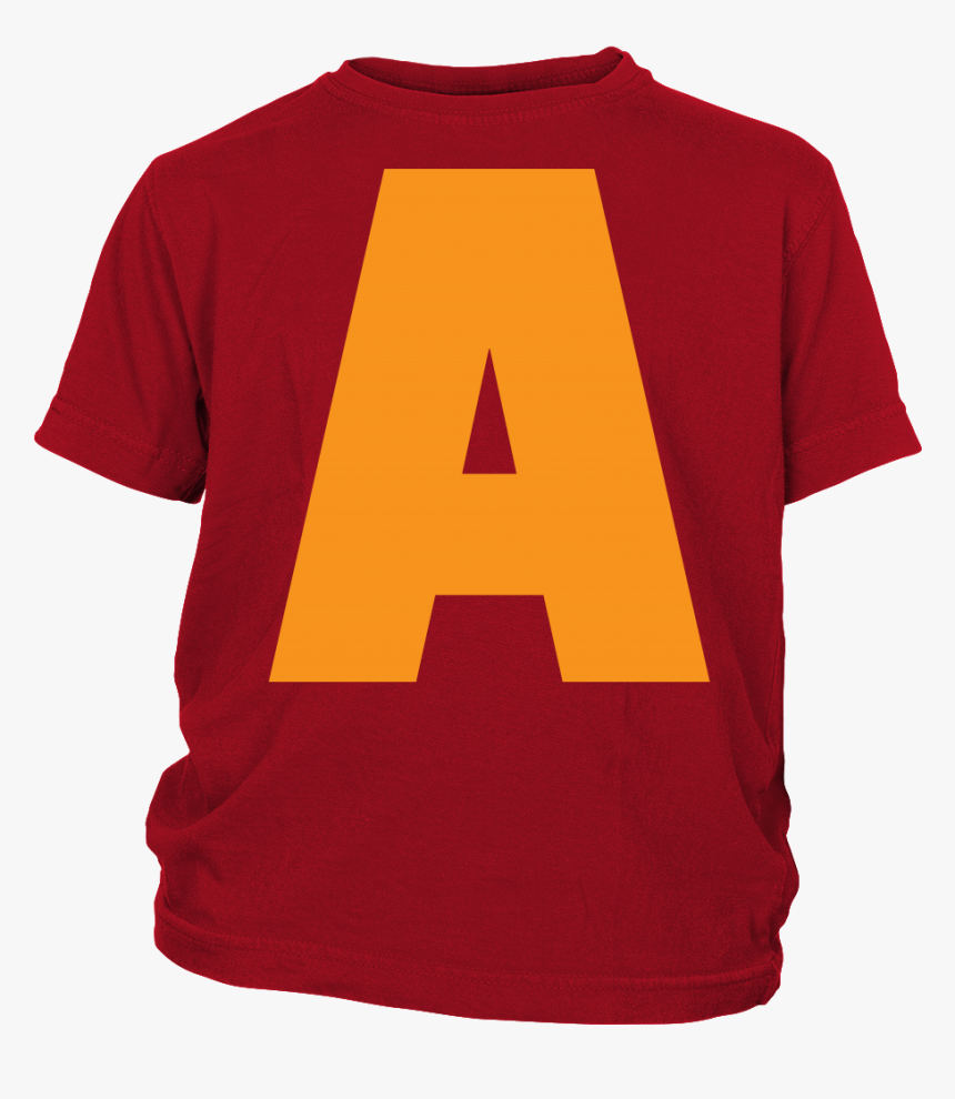 Letter A Alvin And The Chipmunks Style Youth T-shirt - Active Shirt, HD Png Download, Free Download