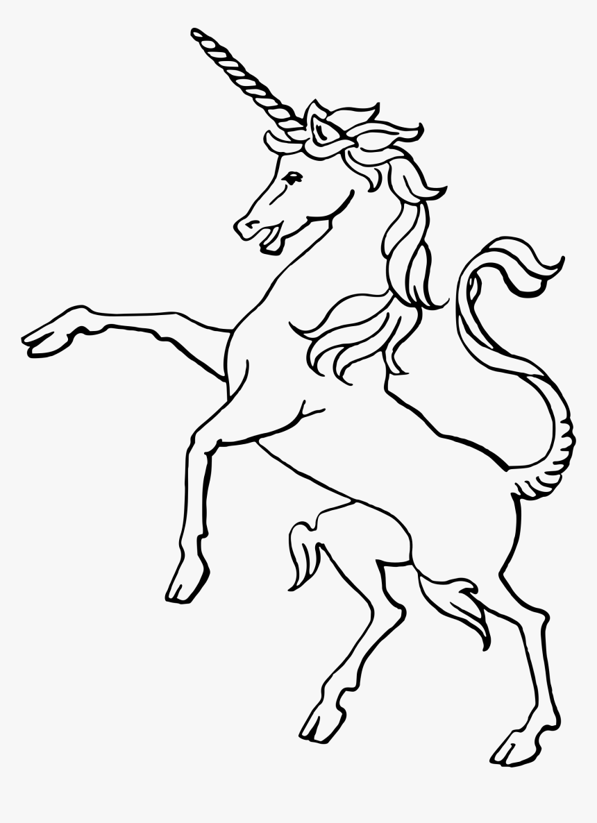 Unicorn 4 Clip Arts - Black And White Unicorn, HD Png Download, Free Download