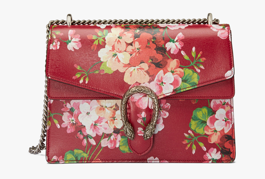 Dionysus Blooms Print Shoulder Bag - Gucci Red Flower Bag, HD Png Download, Free Download