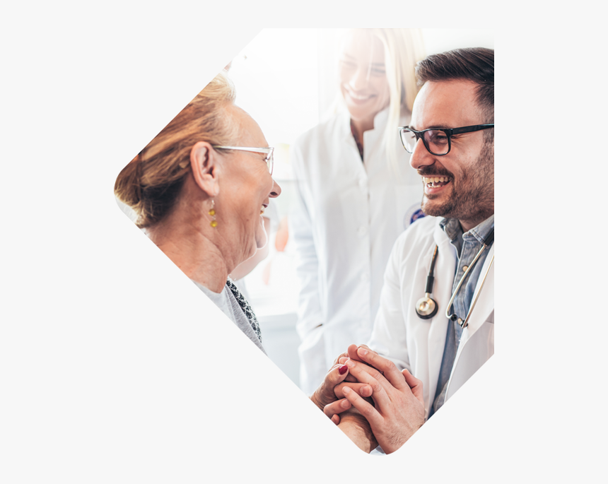 Doctors Smiling With Senior Patient, HD Png Download, Free Download