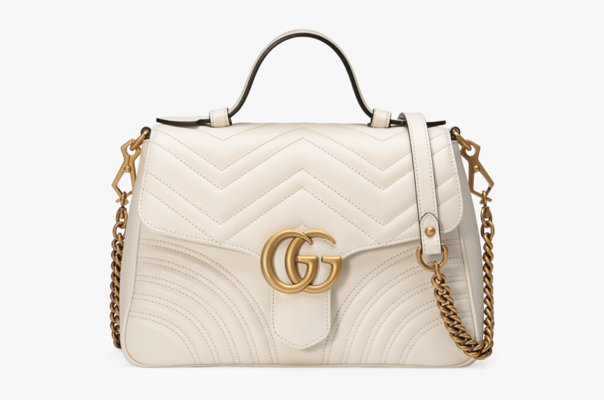 Gucci Gg Marmont Small Top Handle Bag White, HD Png Download - kindpng