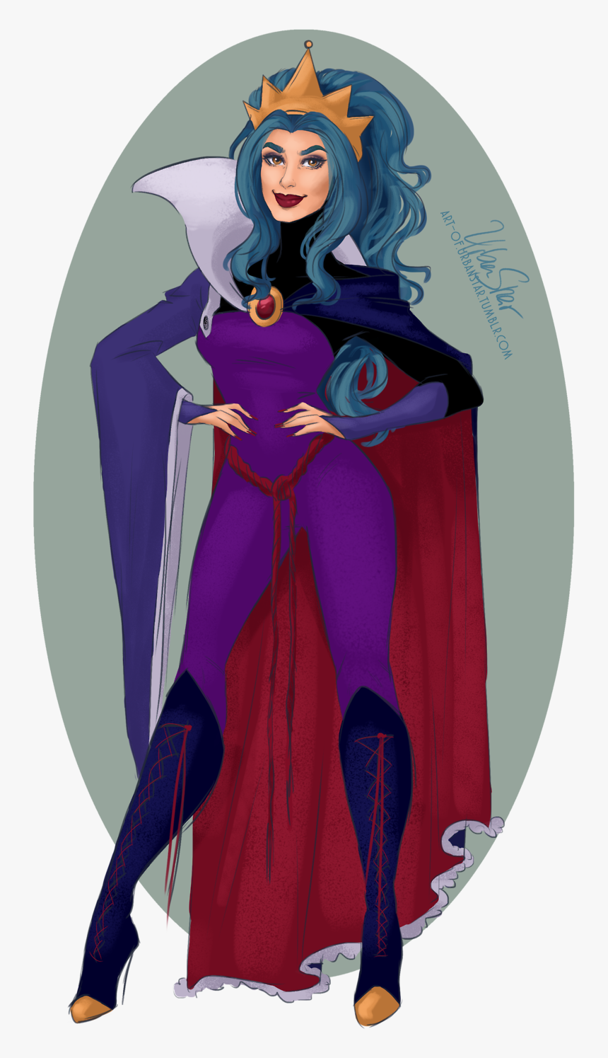 Evie Sure As Hell Got Her Sense Of Style From Her Mom - Descendants Evie Concept Art, HD Png Download, Free Download