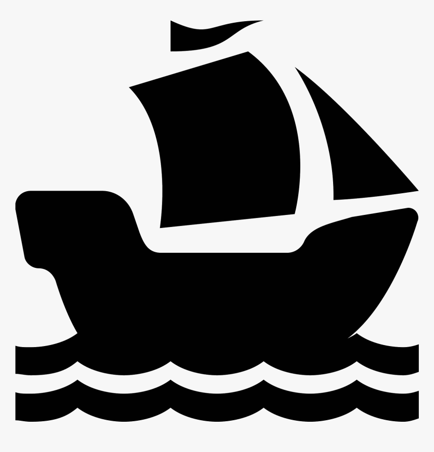 Viking Style Clipart Ship Silhouette - Ships Icon Png, Transparent Png, Free Download