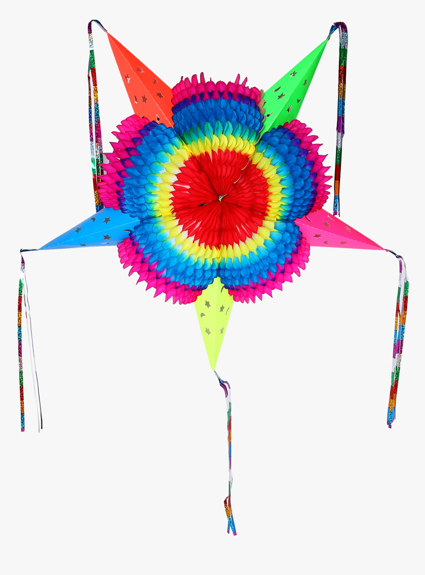 Colorful Star Mexican Piñata Foldable Cardboard Party - Circle, HD Png Download, Free Download