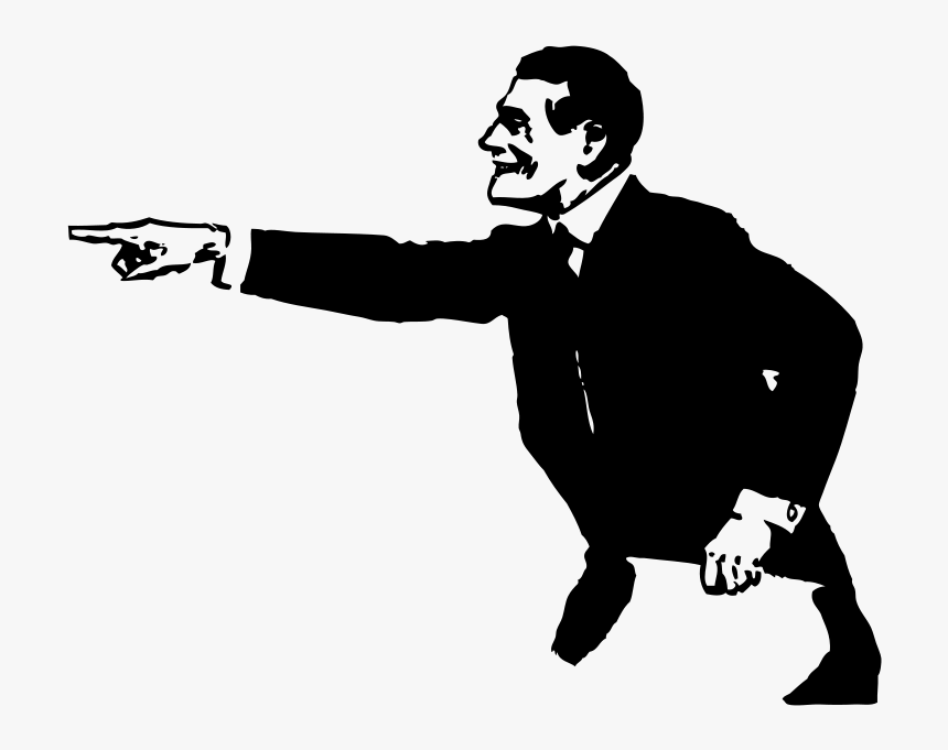 Man Pointing - Person Pointing Finger Clipart, HD Png Download, Free Download