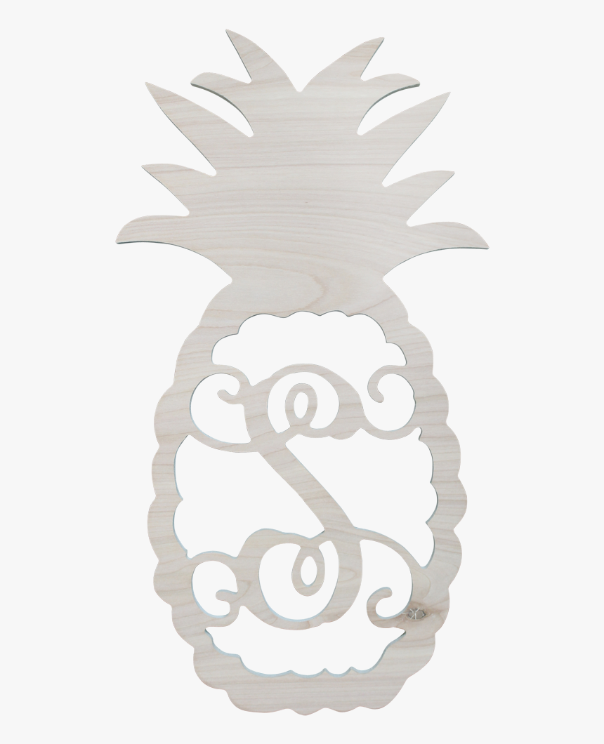 Single Wood Initial In Pineapple Design - Interlocking Monogram, HD Png Download, Free Download