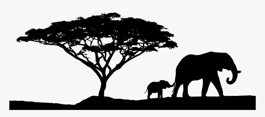 African Tree Silhouette Png , Png Download - Acacia Tree 3d Model, Transparent Png, Free Download
