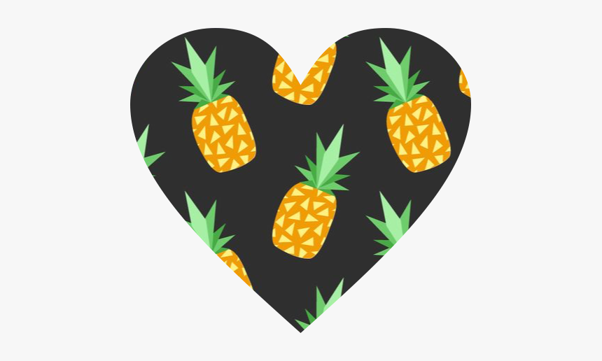 #heart #pineapple #pineapples #black #orange #yellow - Animadas Imagenes De Piña, HD Png Download, Free Download