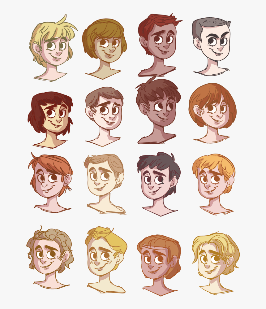 Draw Cartoon Boy Hair, HD Png Download, Free Download