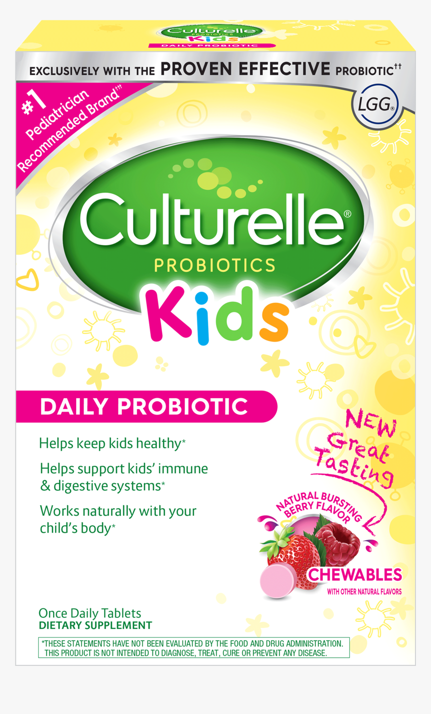 Culturelle® Probiotics Kids Daily Probiotic Berry Chewables, HD Png Download, Free Download