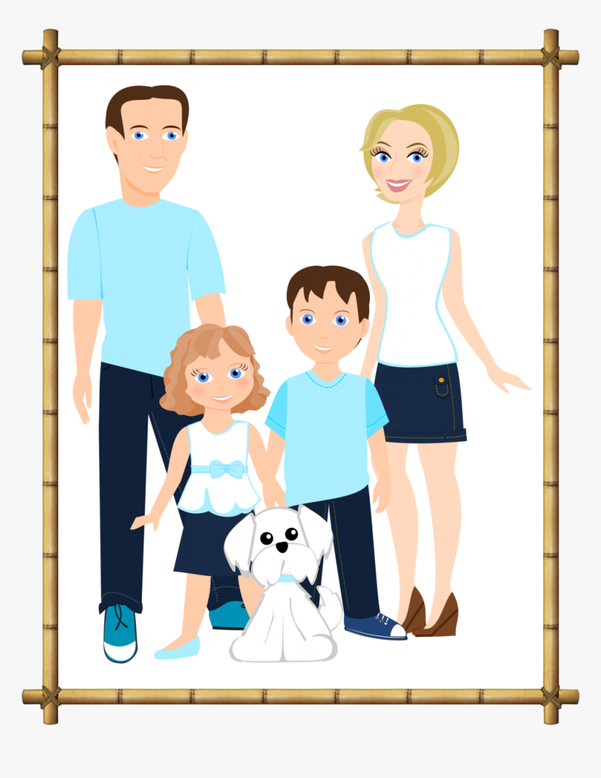 Smithfamily - Cartoon Family Drawing, HD Png Download, Free Download