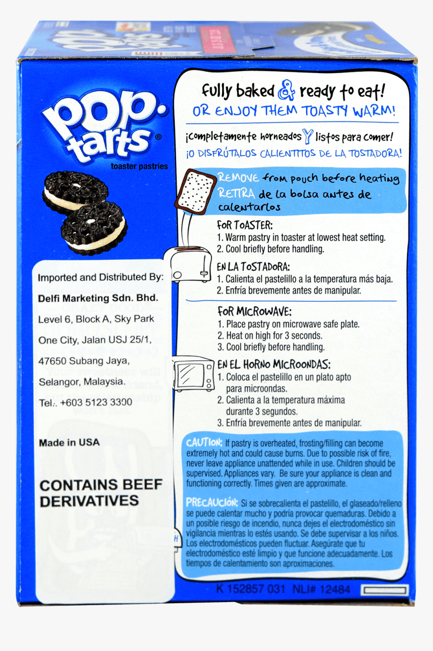 Toaster Pastry Kellogg"s Pop-tarts Frosted Chocolate - Cinnamon Roll Pop Tart Nutrition Facts, HD Png Download, Free Download