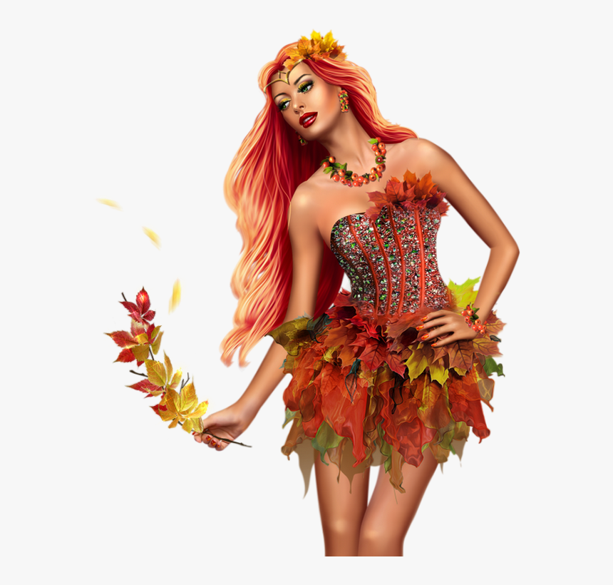 Tube Femme Automne Png, Transparent Png, Free Download