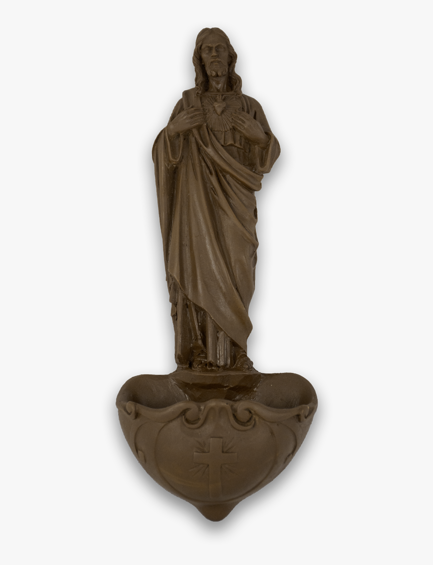 Resin Holy Water Font Of The Sacred Heart Of Jesus - Statue, HD Png Download, Free Download