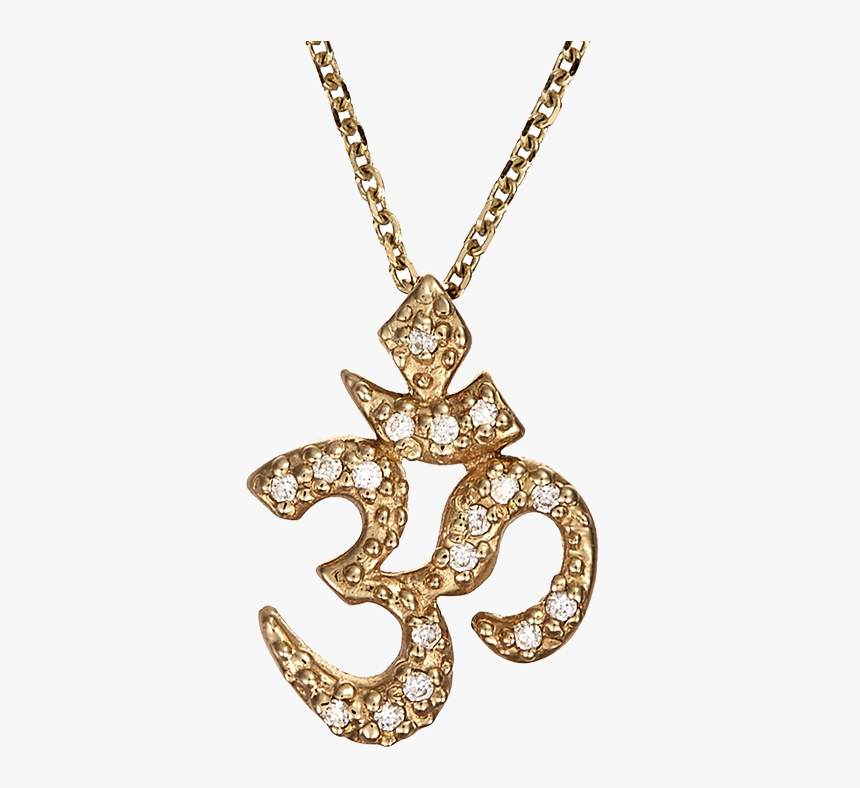 Om Pave Pendant 74 Y90 - Png Locket Chain, Transparent Png, Free Download