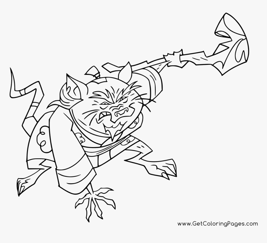New Tmnt Cartoon Coloring Master Splinter - Rise Of The Teenage Mutant Ninja Turtles Coloring Pages, HD Png Download, Free Download