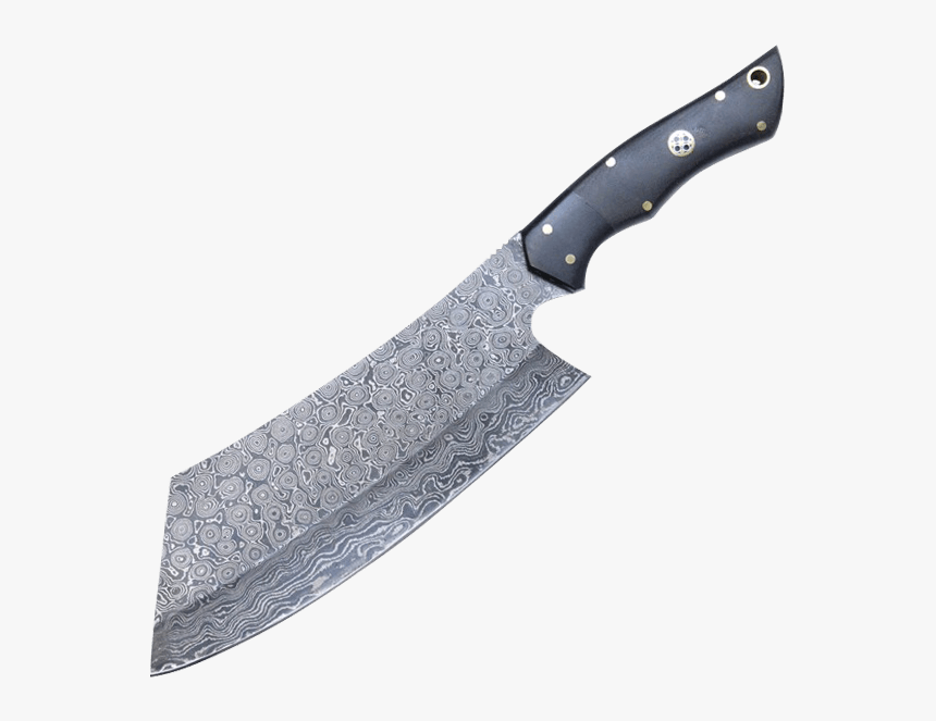 Damascus Steel Cleaver Knife - Cleaver Knife With Sheath, HD Png Download, Free Download