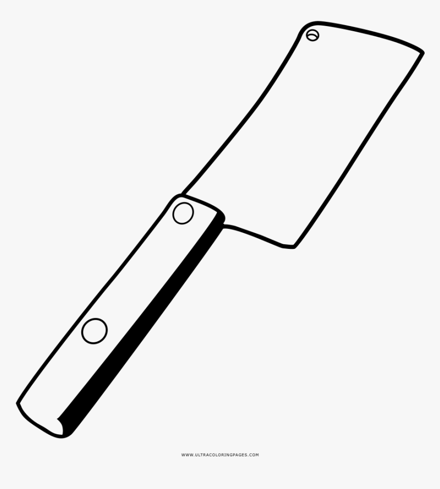 Cleaver Coloring Page - Line Art, HD Png Download, Free Download