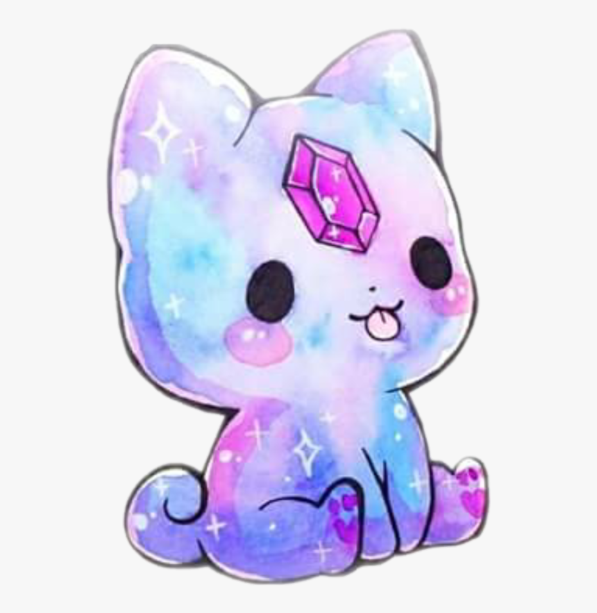 Anime Galaxy Cat Girl - Cute Kawaii Galaxy Wolf, HD Png Download, Free Download