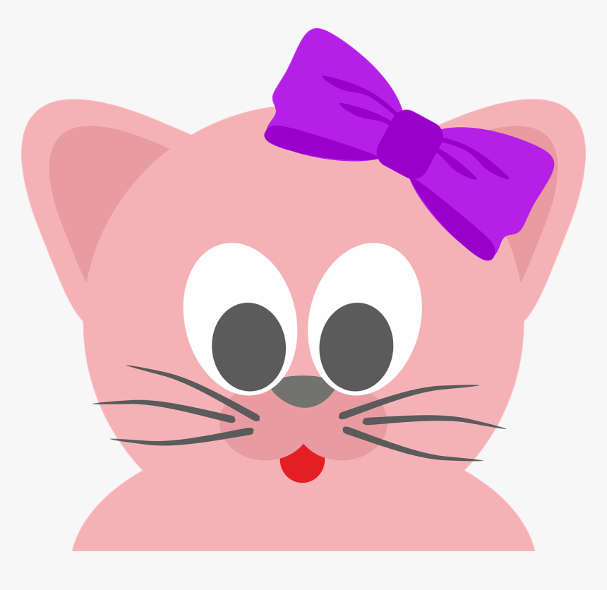 Cat Kitten Tomcat Kitty Pet Png Image - Cat Pink Png, Transparent Png, Free Download
