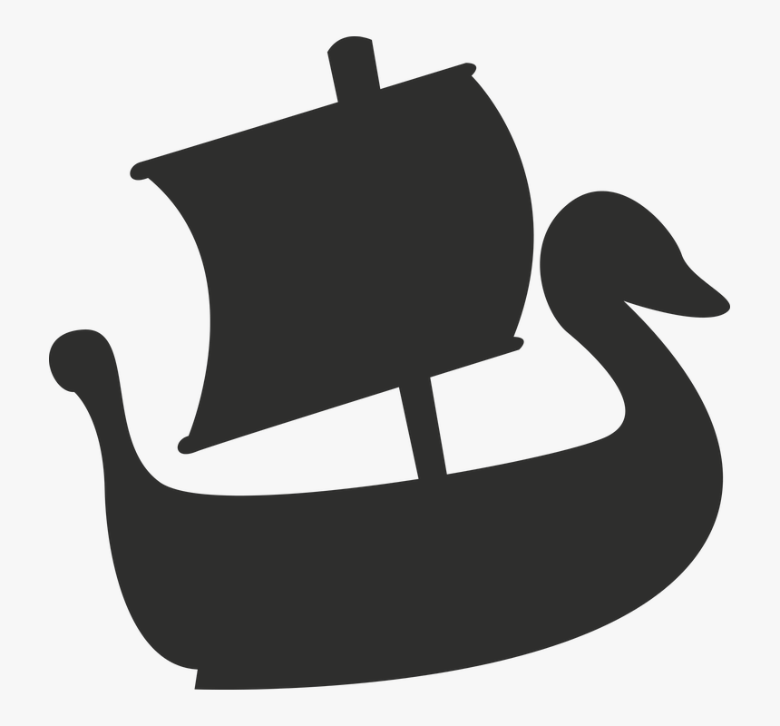 Elvish, Ship, Silhouette, Swan, Sail, Boat - Imagenes De Siluetas De Barco, HD Png Download, Free Download