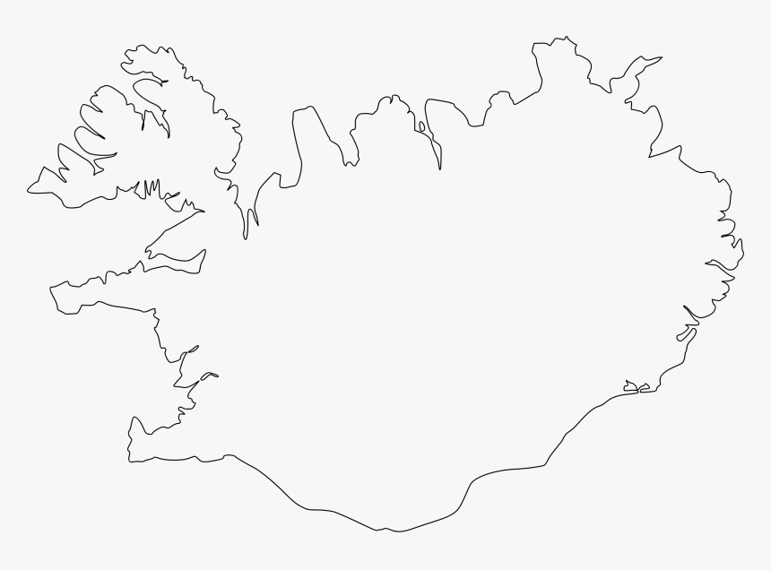 Map Of Iceland Clip Arts - Iceland Outline, HD Png Download, Free Download