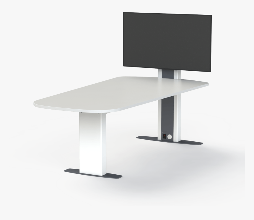 Humanscale Monitor Arm Sit Stand Computer Desk Hd Png Download