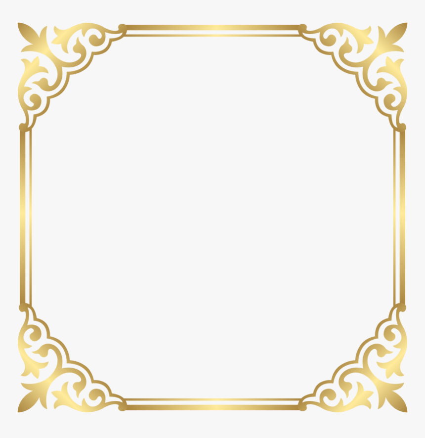 Fancy Frame Clip Art - Gold Border Frame Png, Transparent Png, Free Download