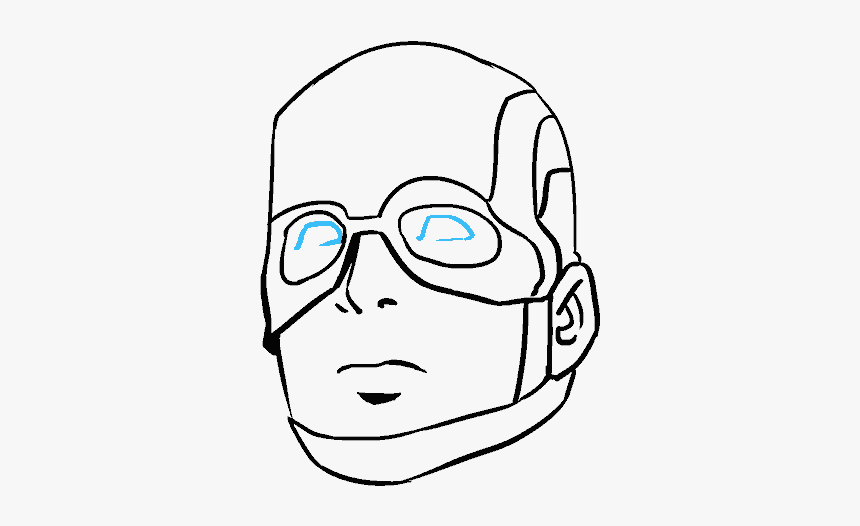 How To Draw Captain America - Easy Draw Captain America, HD Png Download, Free Download