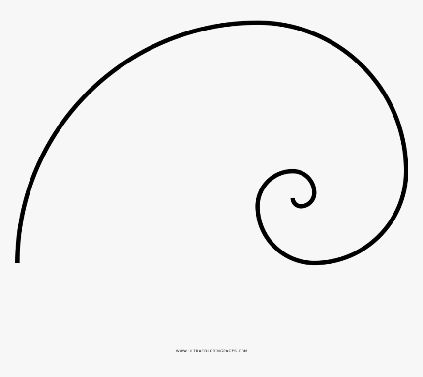 Golden-spiral Coloring Page - Circle, HD Png Download, Free Download
