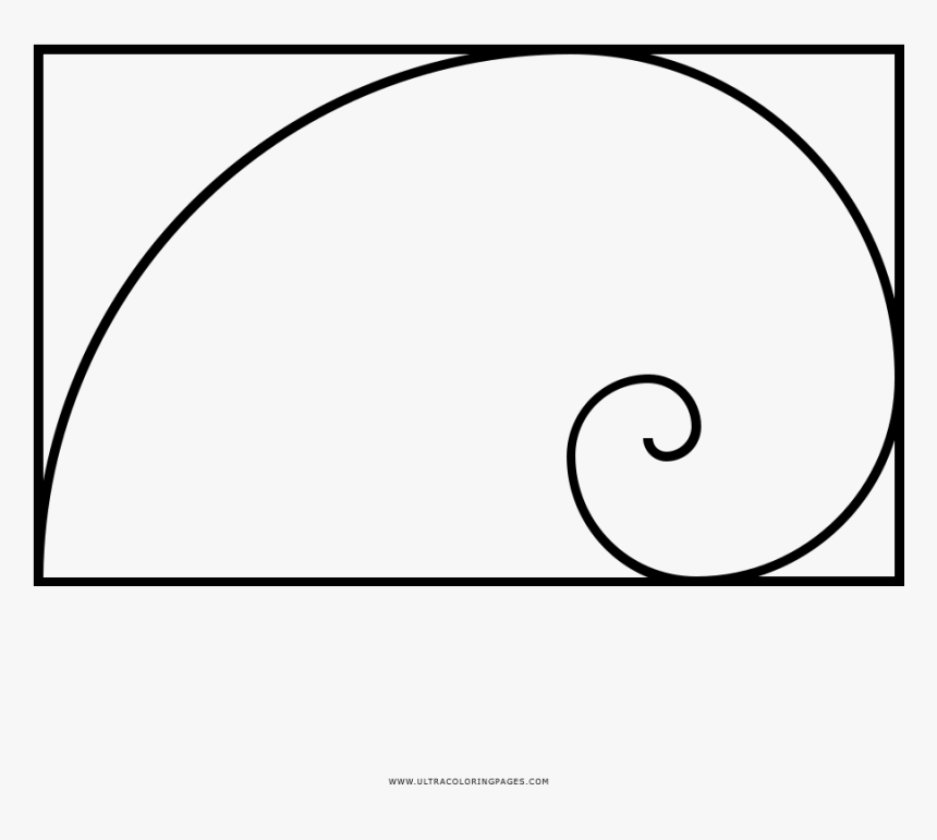 Golden-spiral Coloring Page - Circle, HD Png Download, Free Download