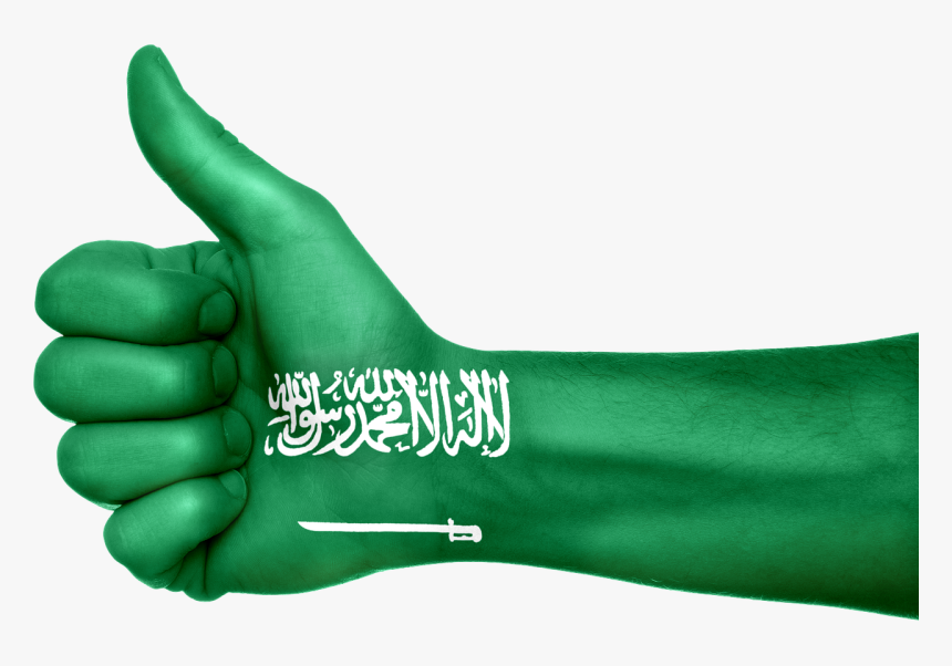 Saudi Arabia Flag Hand, HD Png Download, Free Download