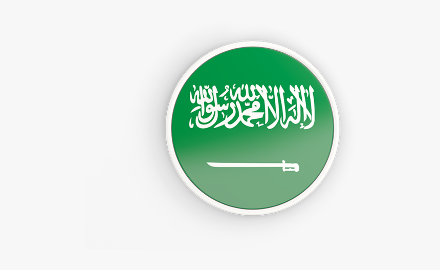 Round Icon With White Frame - Saudi Arabia Flag Png, Transparent Png, Free Download
