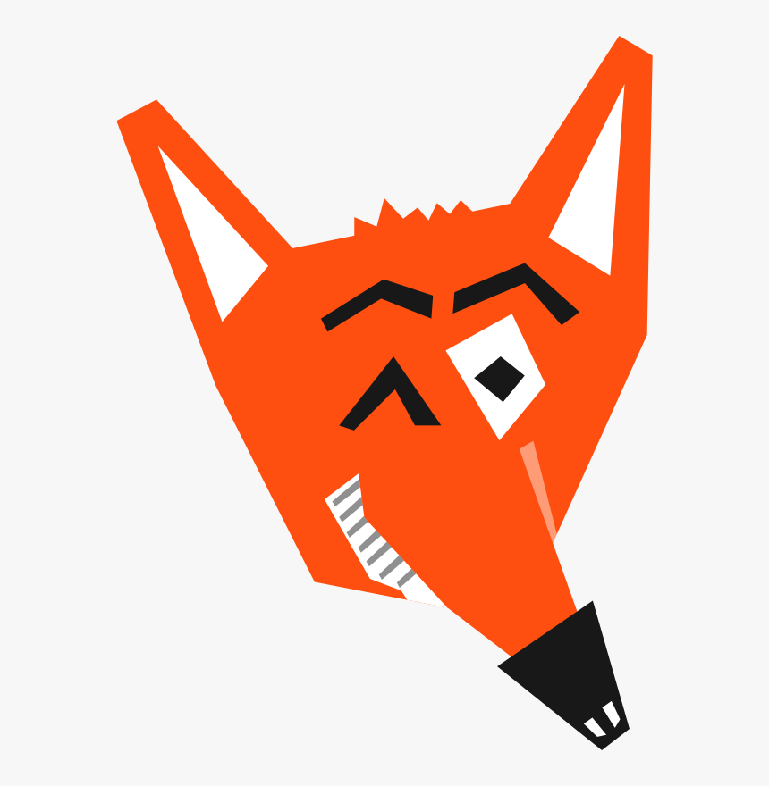 Smart Fox Face - Cartoon Fox Face Png, Transparent Png, Free Download