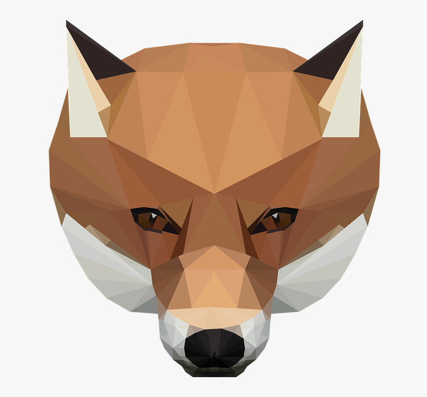 Fox, Raposa, Low Poly, Art, Animal, Geometric - Illustration, HD Png Download, Free Download