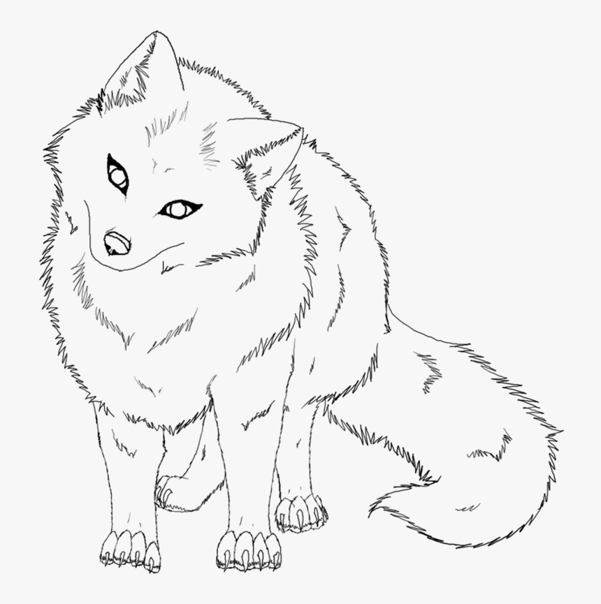 Arctic Fox Clip Art - Arctic Fox Drawing Pretty, HD Png Download, Free Download