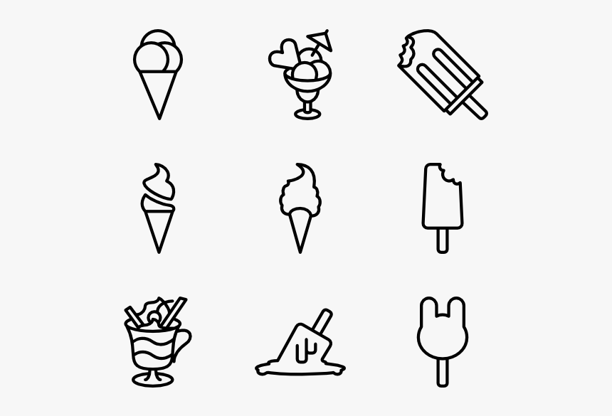 Ice Cream Line Vector, HD Png Download, Free Download
