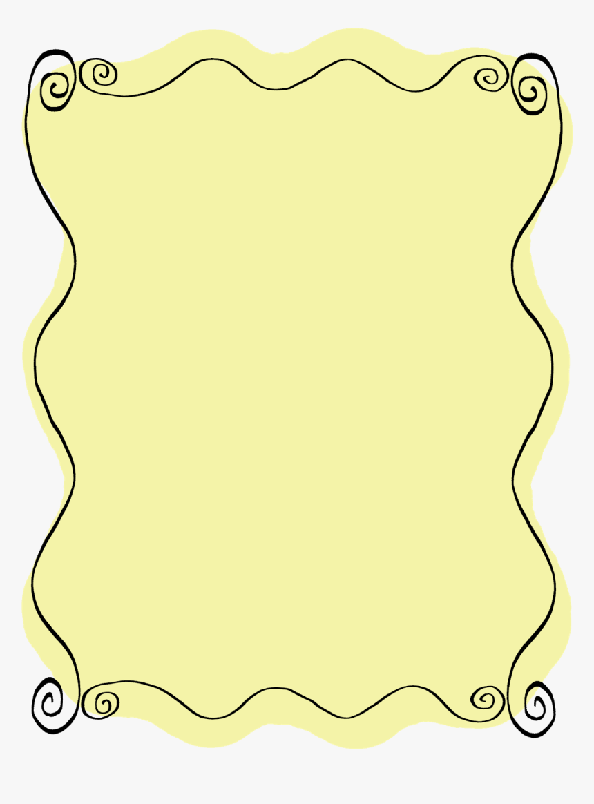 Doodle Labels Frames Scrapbooking Wavy Line Art Digital, HD Png Download, Free Download