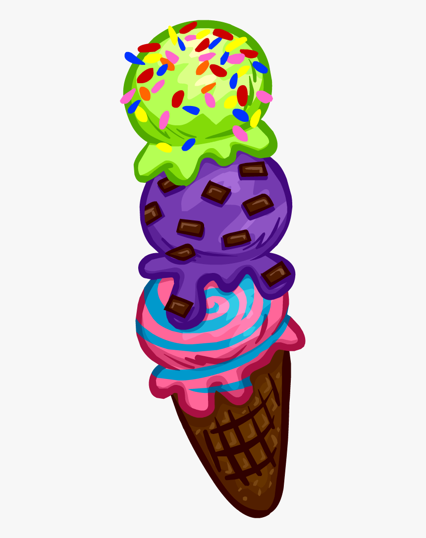 Club Penguin Wiki - Penguin With Ice Cream, HD Png Download, Free Download