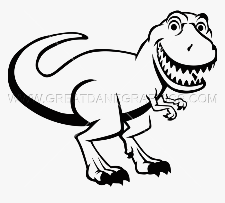 T Rex Black And White, HD Png Download, Free Download